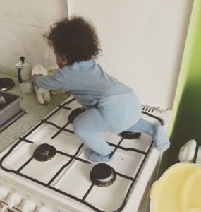 Aiden na sporáku